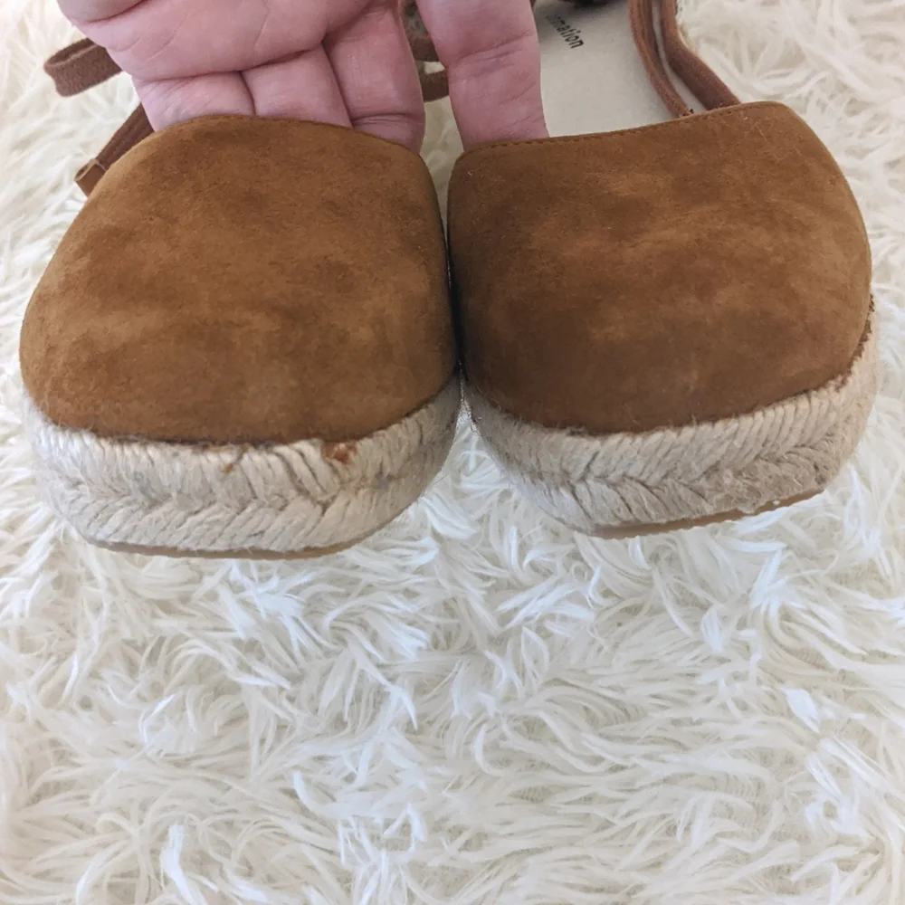 REFORMATION Suede Lace Up Espadrilles Sz 9.5 - Picture 6 of 9